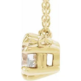 14CT GOLD DOUBLE CLAW .25CT SOLITAIRE NECKLACE
