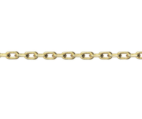 9CT GOLD FILED OVAL BELCHER 9" ANKLE CHAIN