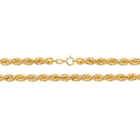 9CT GOLD 5MM ROPE CHAIN