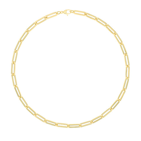 9CT GOLD 18" PAPERCLIP LINK NECKLACE