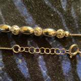 SILVER BEADED ANKLET