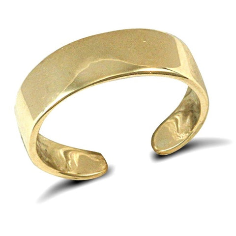 9CT GOLD FLAT BAND OPEN TOE RING
