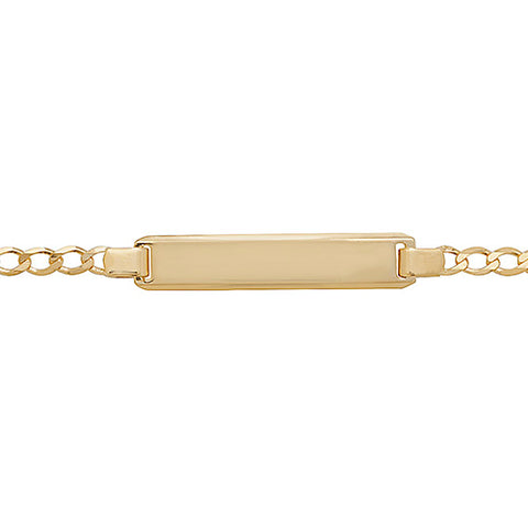 9CT GOLD OPEN CURB BABY IDENTITY BRACELET