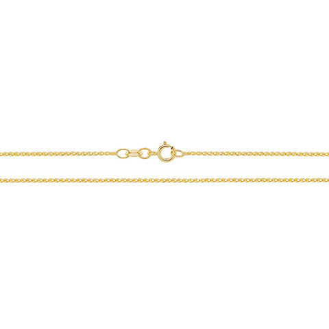9CT GOLD SINGLE LINK WHEAT CHAIN