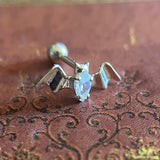 9CT GOLD CUBIC ZIRCONIA BAT CARTILAGE STUD