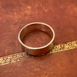 SILVER 8MM WIDE FLAT WEDDING BAND