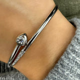 18CT WHITE GOLD DIAMOND NAIL BANGLE