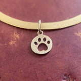 9CT GOLD PAW PRINT PENDANT