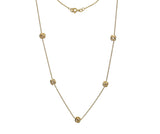 9CT GOLD INFINITY BEAD STATION NECKLACE