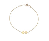 9CT GOLD INFINITY BRACELET