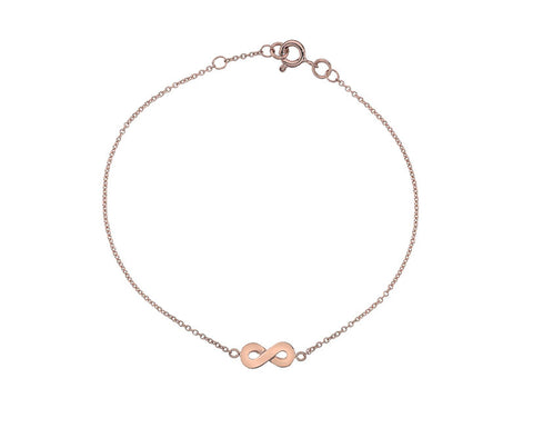 9CT ROSE GOLD INFINITY BRACELET