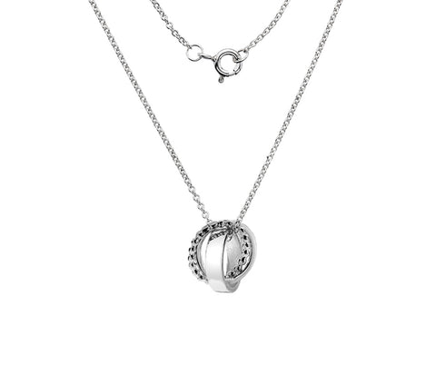 SILVER ENTWINED CIRCLES NECKLACE