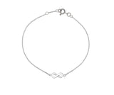 9CT WHITE GOLD INFINITY BRACELET