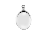 SILVER PLAIN PUFFED OVAL LOCKET