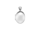 SILVER PLAIN PUFFED OVAL LOCKET