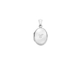 SILVER 16MM OVAL ENGRAVED INITIAL LOCKET