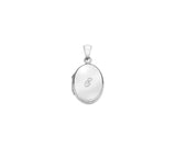 SILVER 16MM OVAL ENGRAVED INITIAL LOCKET