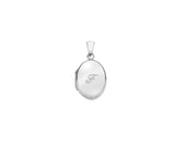 SILVER 16MM OVAL ENGRAVED INITIAL LOCKET