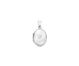 SILVER 16MM OVAL ENGRAVED INITIAL LOCKET