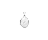 SILVER 16MM OVAL ENGRAVED INITIAL LOCKET