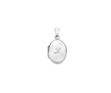 SILVER 16MM OVAL ENGRAVED INITIAL LOCKET