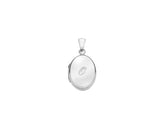 SILVER 16MM OVAL ENGRAVED INITIAL LOCKET