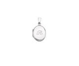 SILVER 16MM OVAL ENGRAVED INITIAL LOCKET