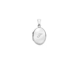 SILVER 16MM OVAL ENGRAVED INITIAL LOCKET