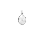 SILVER 16MM OVAL ENGRAVED INITIAL LOCKET