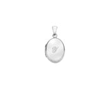 SILVER 16MM OVAL ENGRAVED INITIAL LOCKET