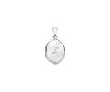 SILVER 16MM OVAL ENGRAVED INITIAL LOCKET