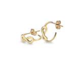 9CT ROSE GOLD INFINITY DEMI-HOOP EARRINGS