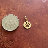 9CT GOLD PAW PRINT PENDANT