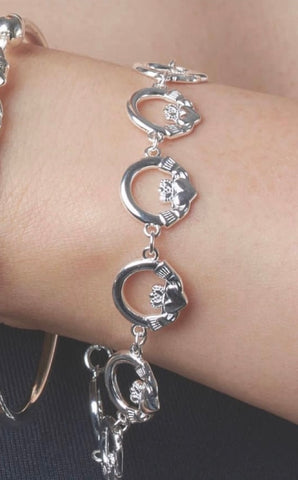 SILVER CLADDAGH BRACELET