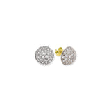9CT GOLD CUBIC ZIRCONIA DOME STUDS
