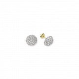 9CT GOLD CUBIC ZIRCONIA DOME STUDS