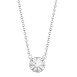 18CT WHITE GOLD NATURAL DIAMOND HALO PENDANT NECKLACE