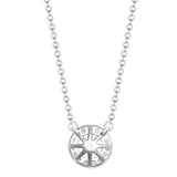 18CT WHITE GOLD NATURAL DIAMOND HALO PENDANT NECKLACE