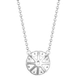 18CT WHITE GOLD NATURAL DIAMOND HALO PENDANT NECKLACE