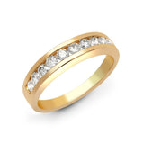 18CT GOLD CHANNEL SET DIAMOND HALF ETERNITY BAND