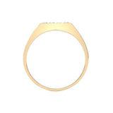 9CT GOLD 11MM SQUARE DIAMOND SIGNET RING