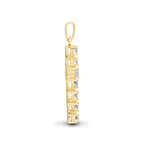 9CT GOLD NATURAL DIAMOND CROSS