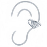 SILVER FREEFORM EAR CUFF
