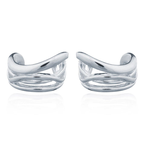 SILVER FREEFORM EAR CUFF