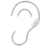 SILVER ATOMIUM EAR CUFF