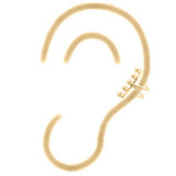GOLD VERMEIL ATOMIUM EAR CUFF
