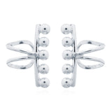 SILVER ATOMIUM EAR CUFF