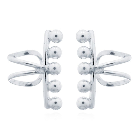 SILVER ATOMIUM EAR CUFF
