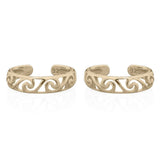GOLD VERMEIL WAVE PATTERN EAR CUFF