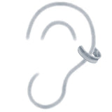 SILVER SIMPLE CONCAVE EAR CUFF